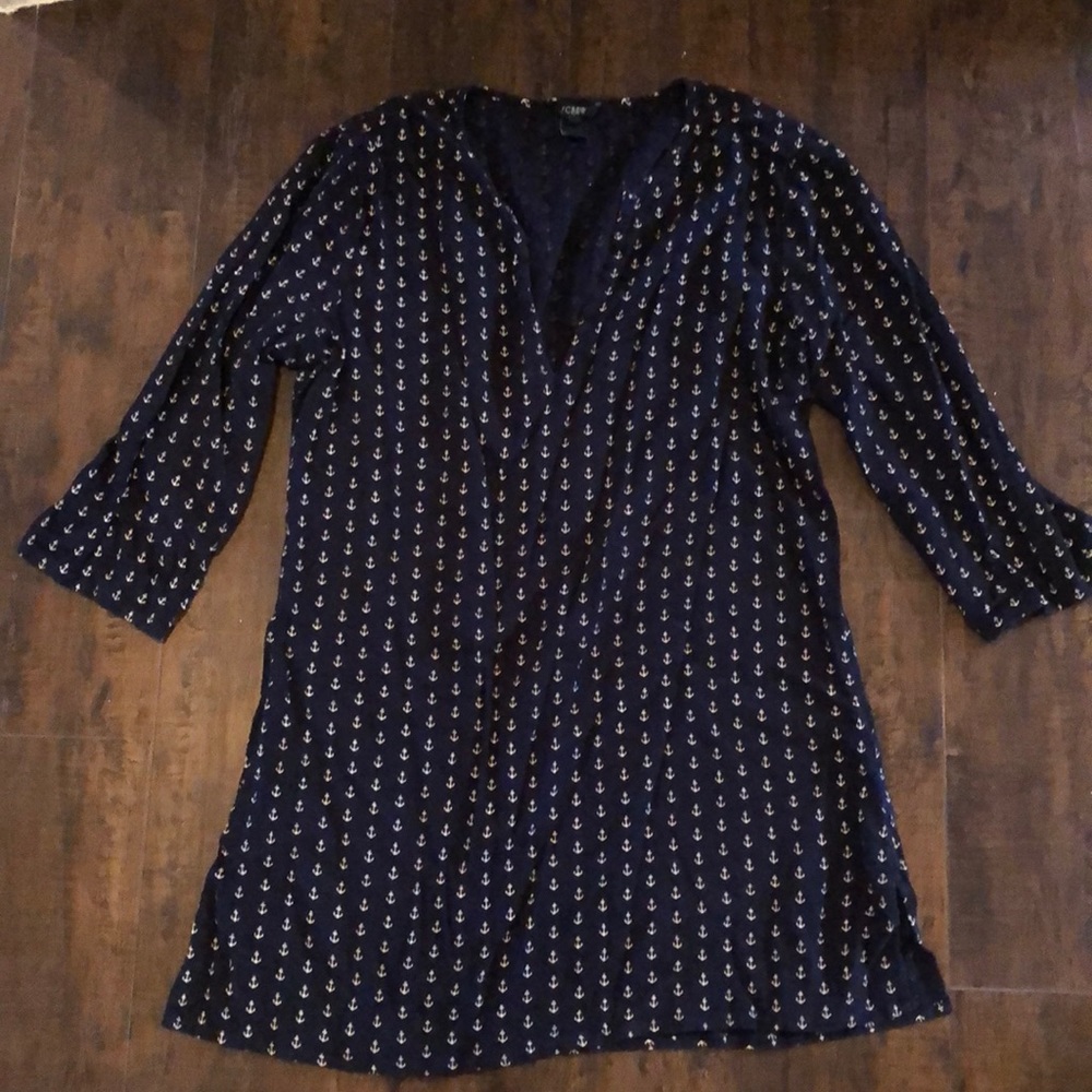 J. Crew Navy Blue Anchor Tunic